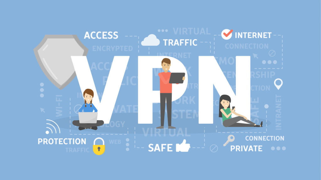employees are using vpn to secure their internet network and work safely 