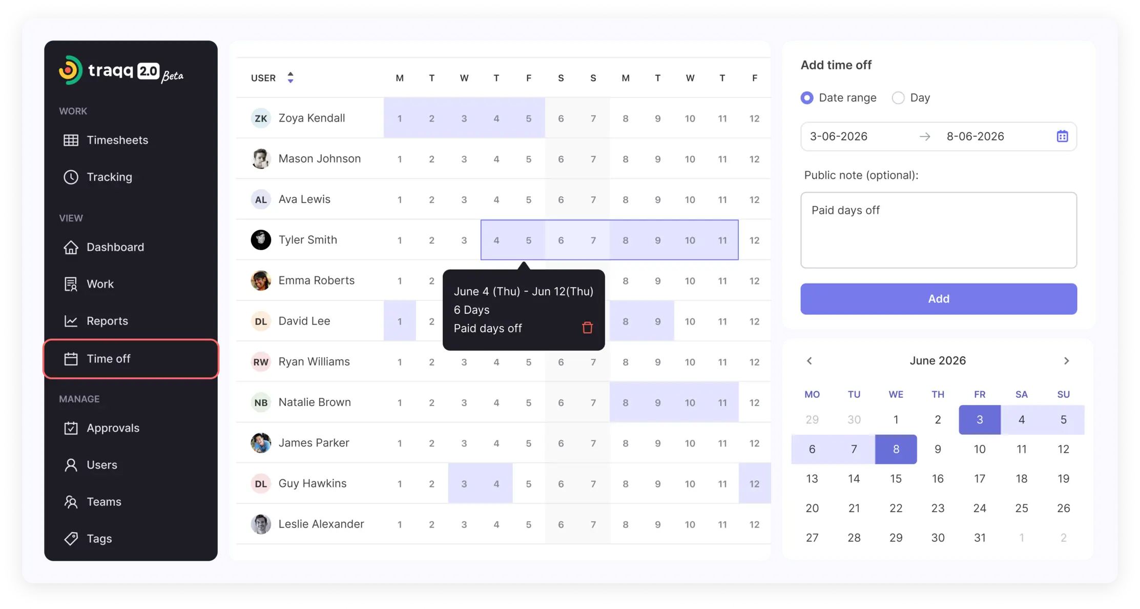 Boost team performance with a time tracking tool that analyzes work habits, tracks time spent, and helps prioritize tasks for productive teams.