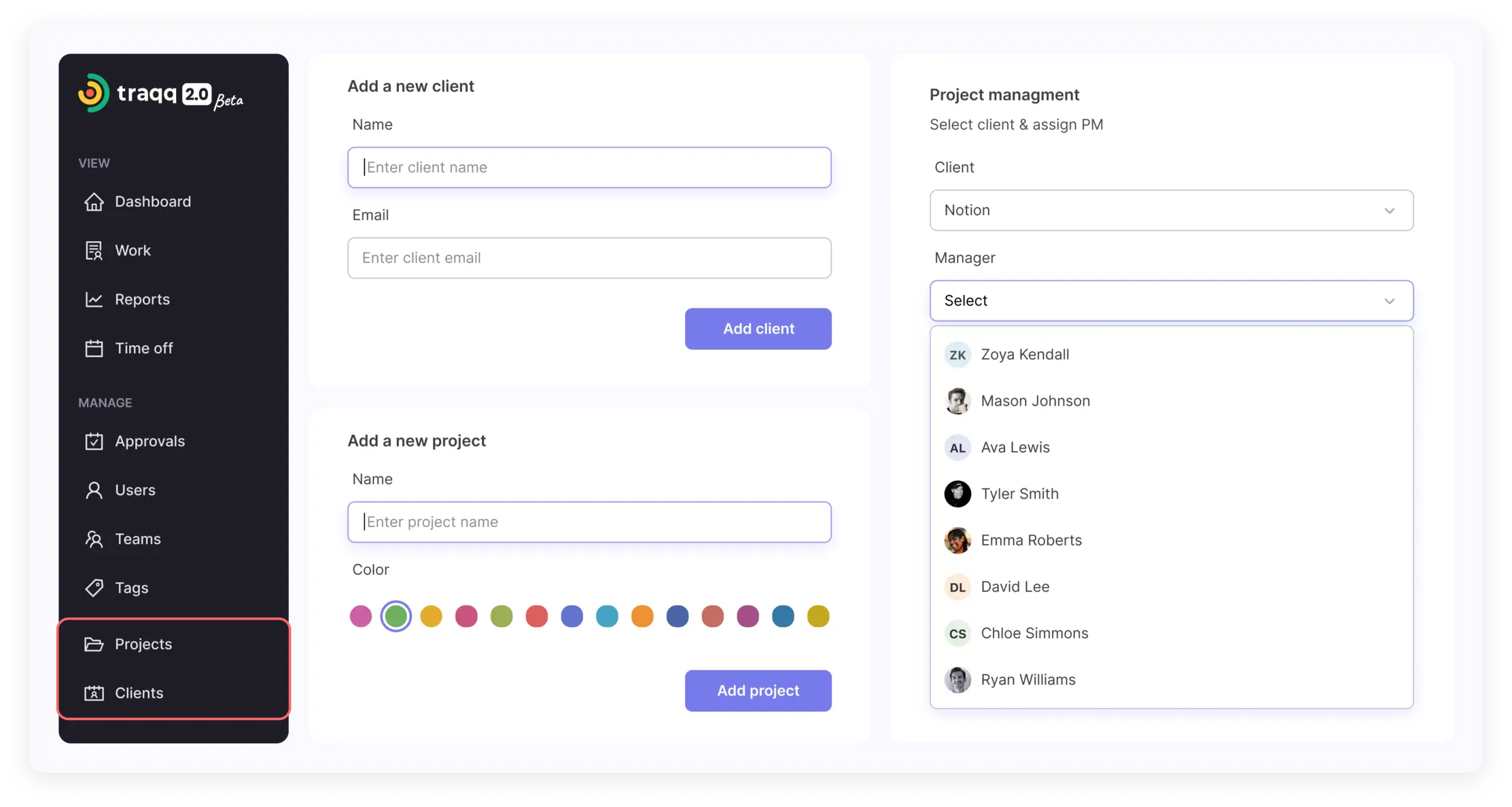 Simplify leave tracking with a complete solution that logs PTO and time off accurately. Track work and manage team availability in one place.
