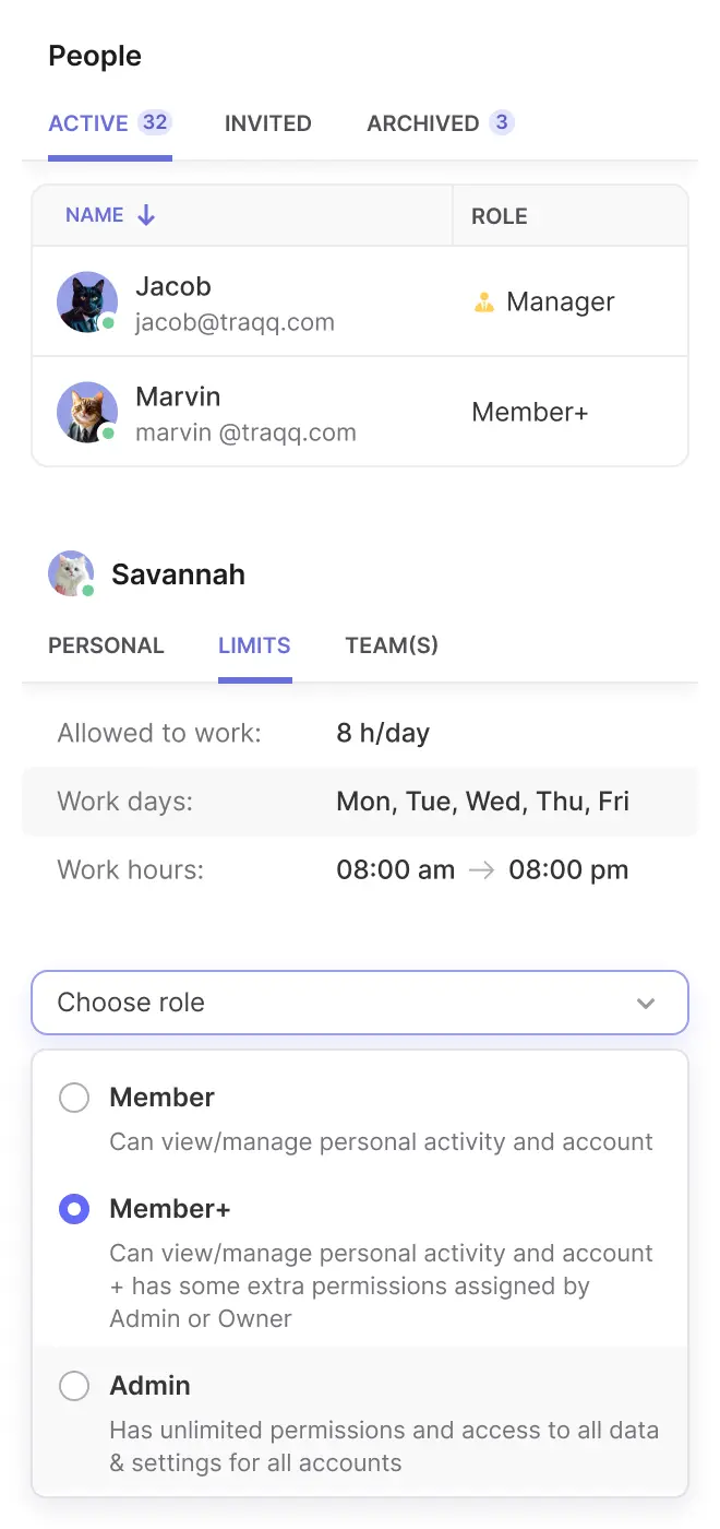 Use automated time cards and timesheet app tools to track hours worked, monitor attendance, and export time tracking data securely.