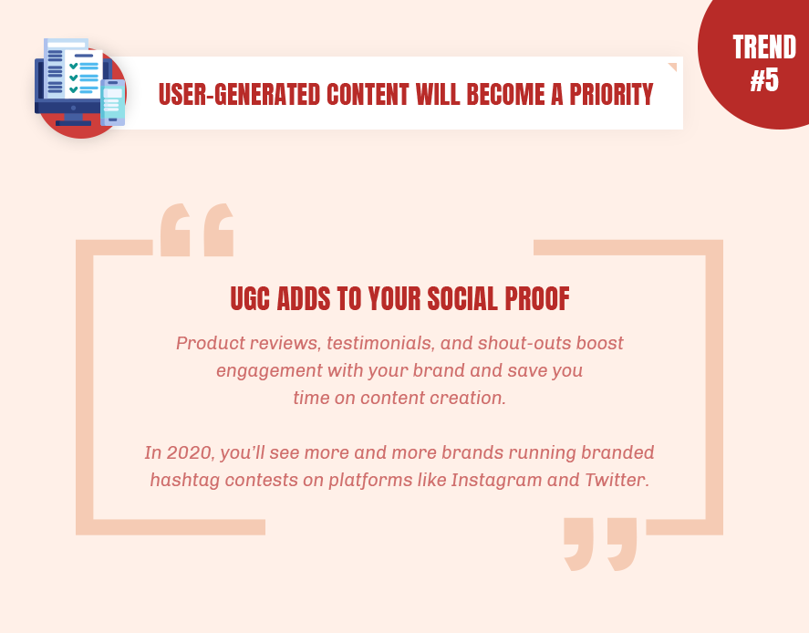 User-generated content is definitely important now