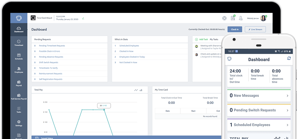 time clock wizard login