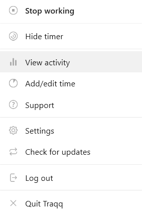 Select View Activity