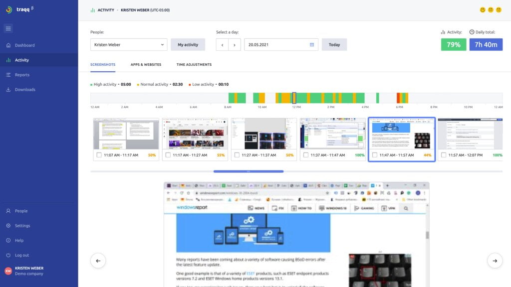 Keep Idle Time Setting in Hubstaff Time Tracking