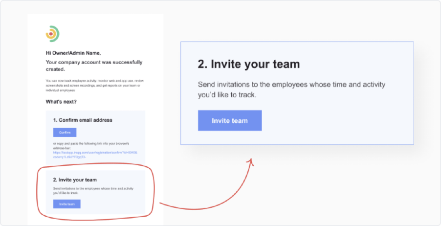 Invite your team and track overtime 