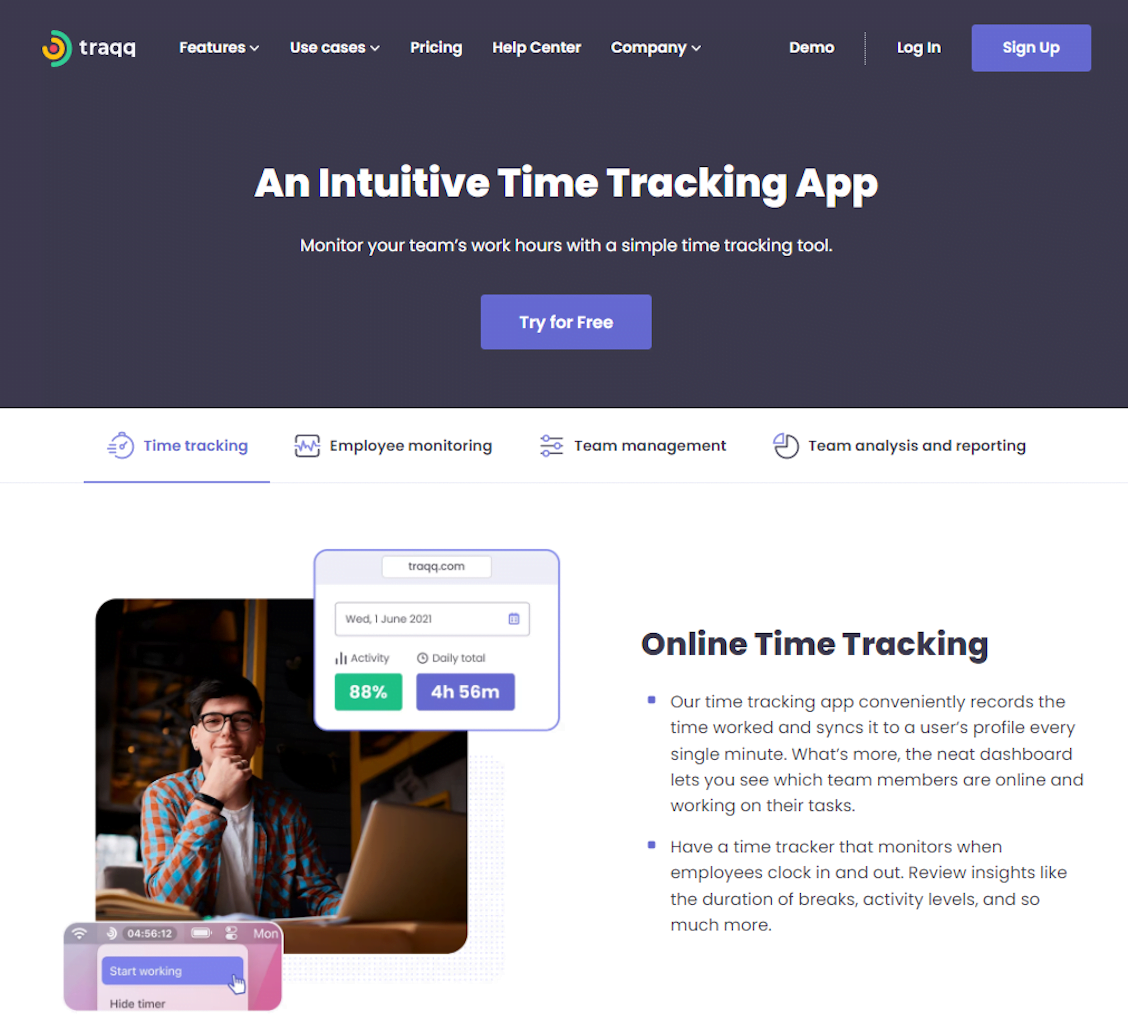 Best time management apps: traqq