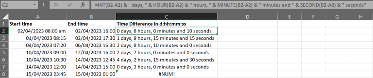 How to Calculate Time Difference in Excel [Best Formulas]