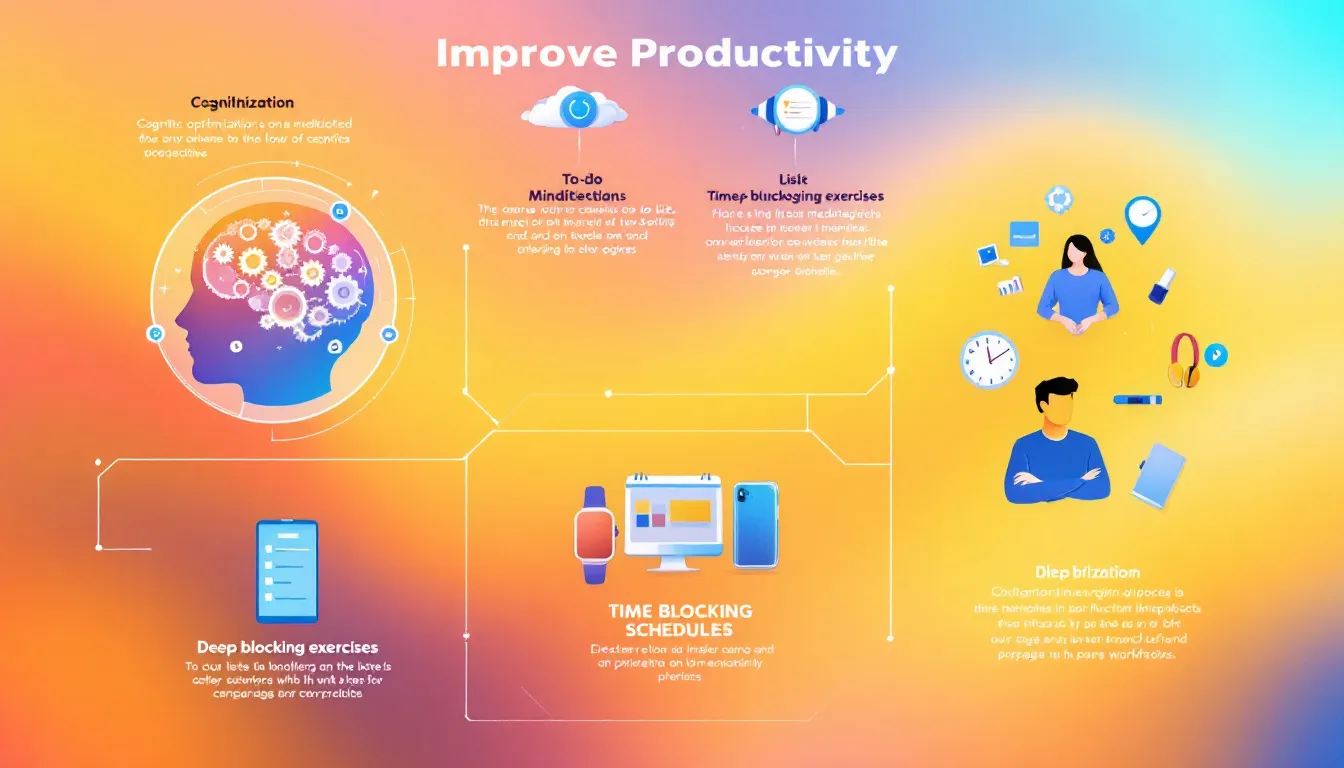 A diagram illustrating different strategies to improve productivity.