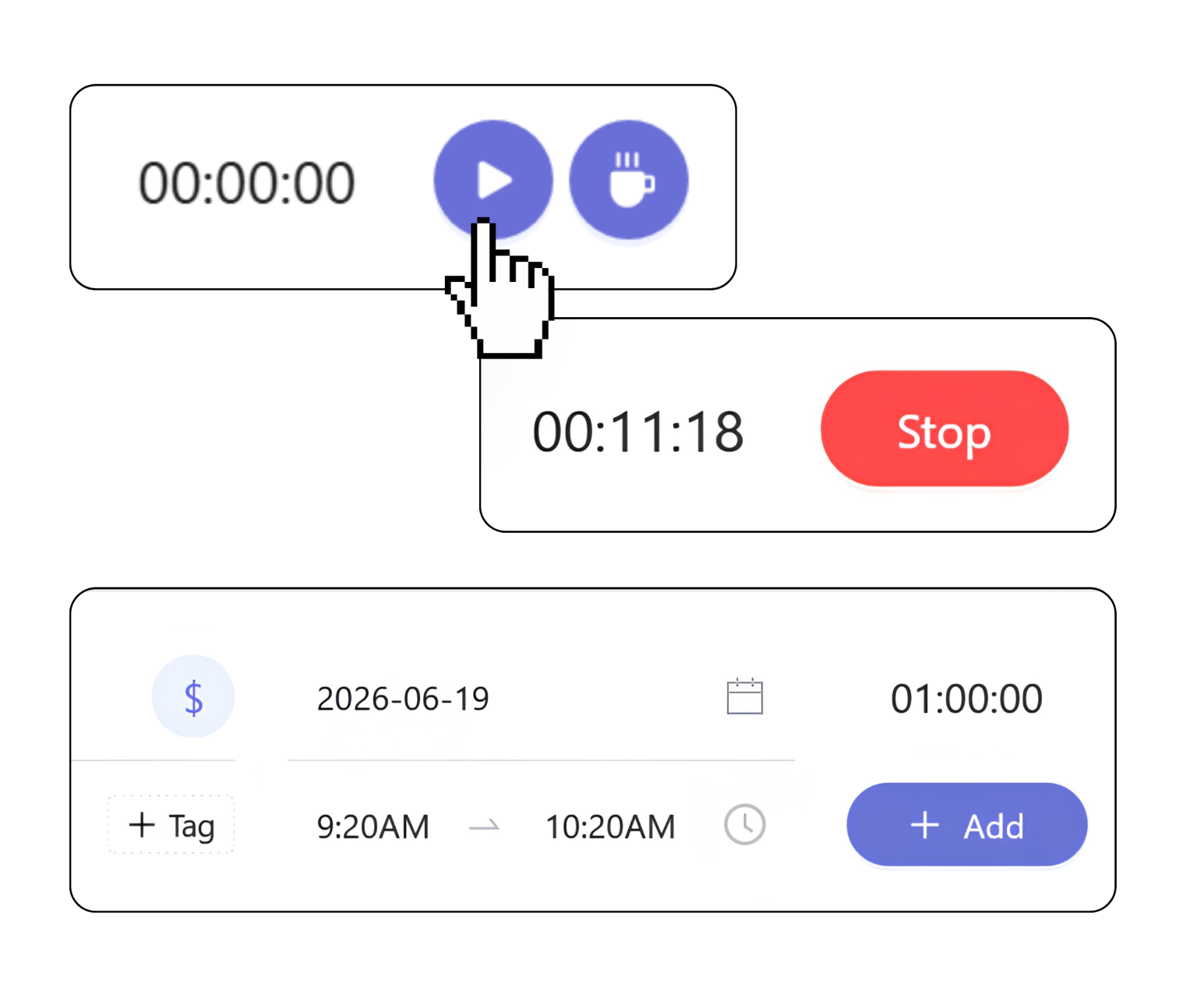 Smart time tracking | Features