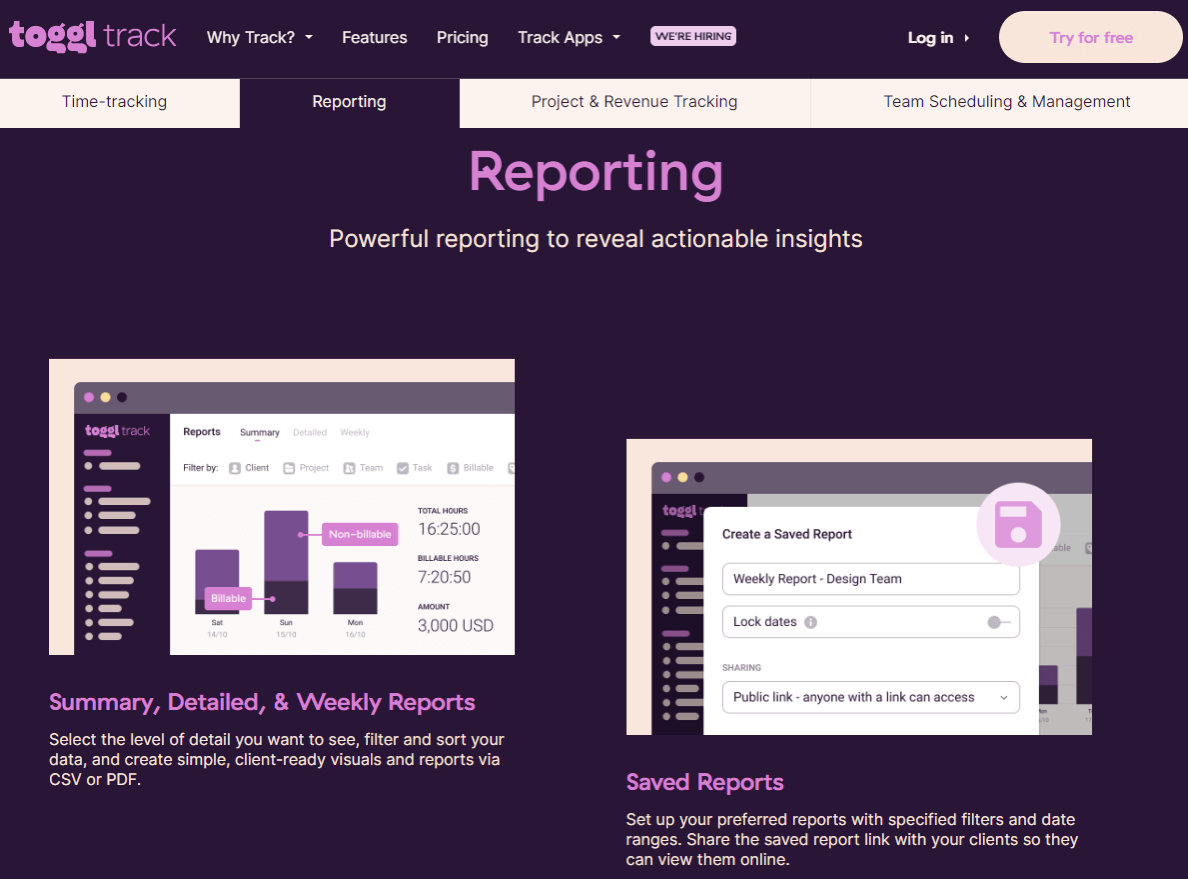 Toggl - Automatic Reports